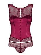Elegant corset, lacing, light shaping effect, buttons